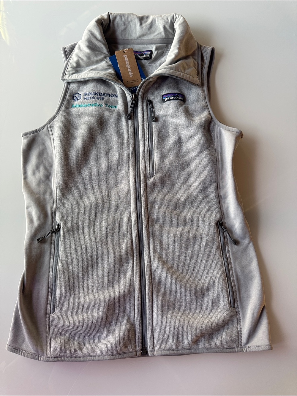 Patagonia Women’s Fleece Vest in Light Gray